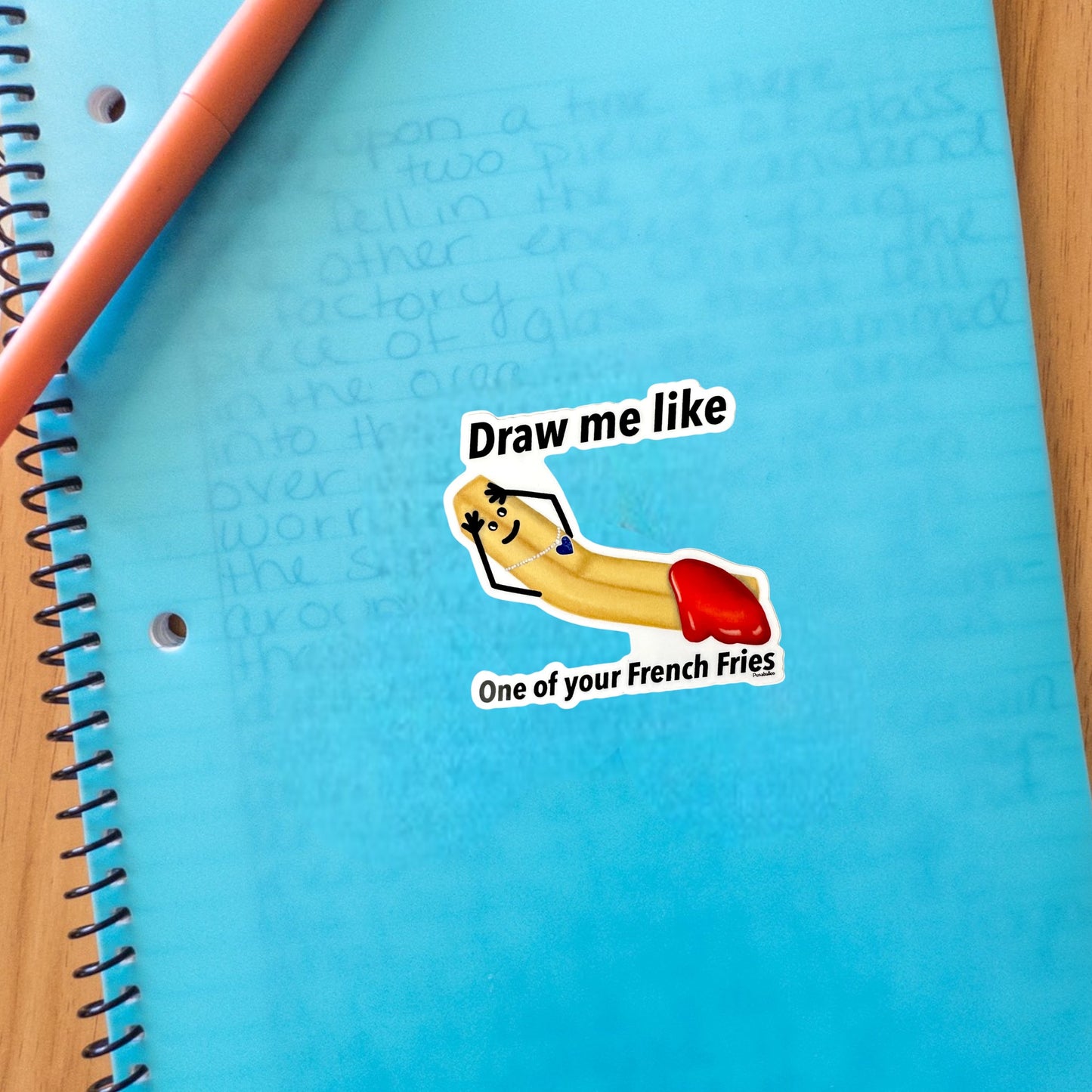 Draw Me Like One of your French Fries 3" Vinyl Titanic Pun Sticker - Punaballoo