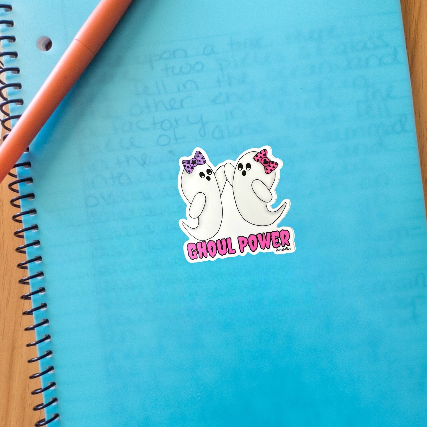 Ghoul Power 3" Vinyl Ghost Pun Sticker - Punaballoo