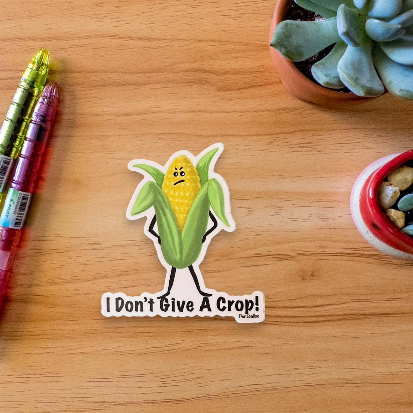 I Don't Give A Crop 3" Vinyl Sticker - Punaballoo