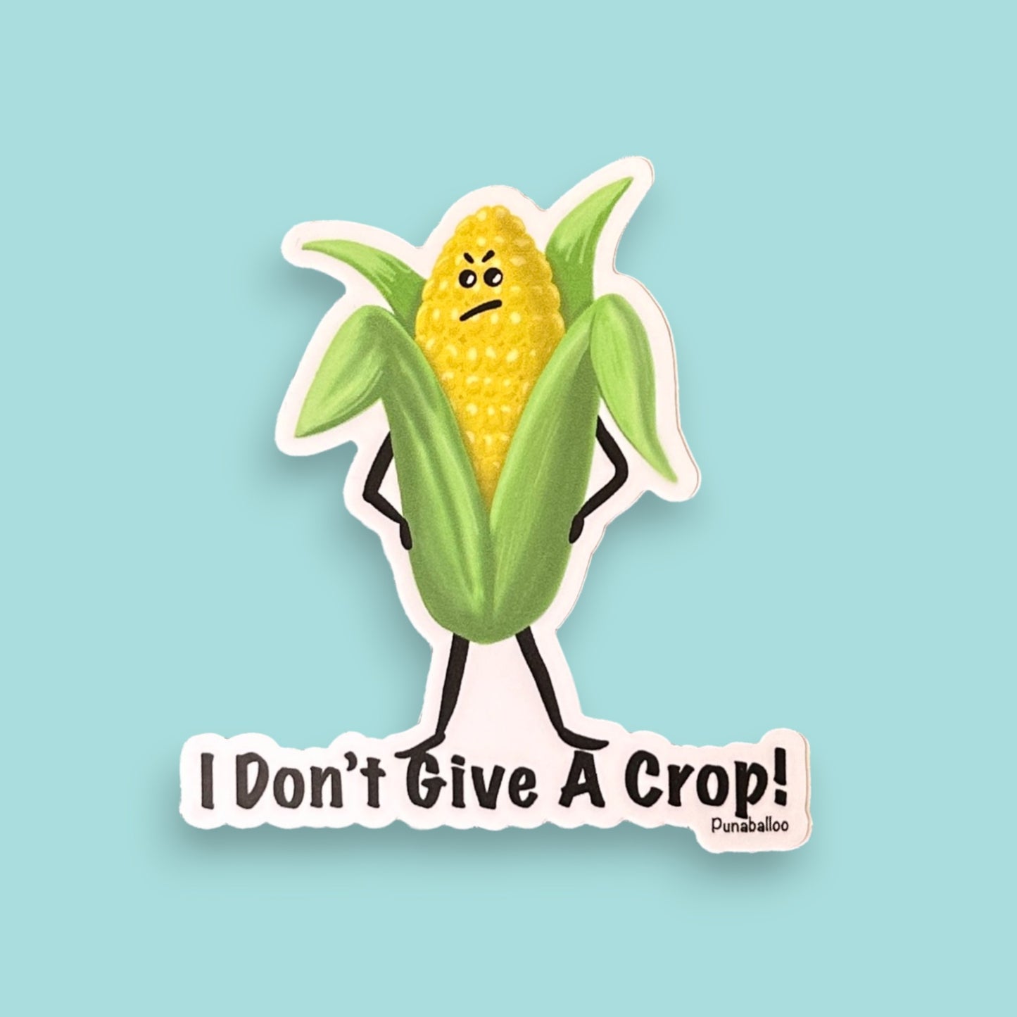 I Don't Give A Crop 3" Vinyl Sticker - Punaballoo
