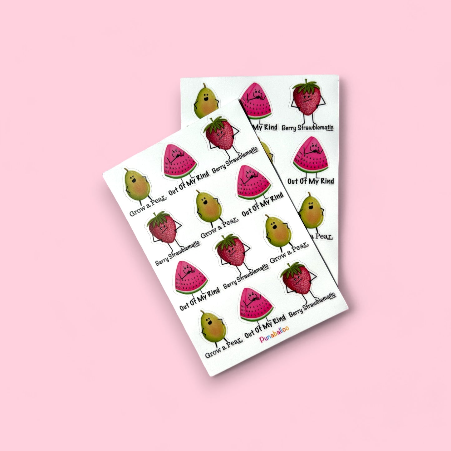 4"x6" Fruit Pun Sticker Pack - Punaballoo
