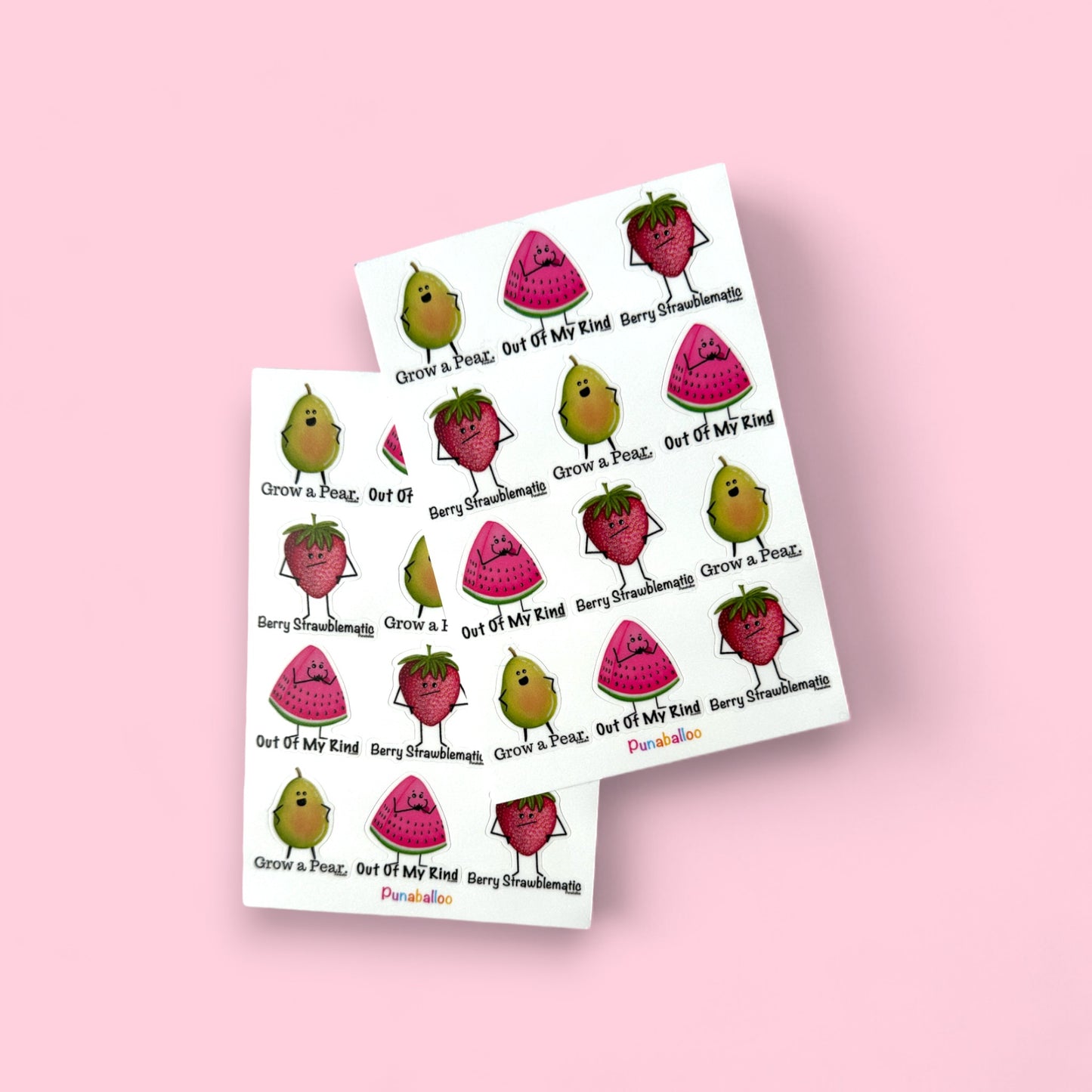 4"x6" Fruit Pun Sticker Pack - Punaballoo