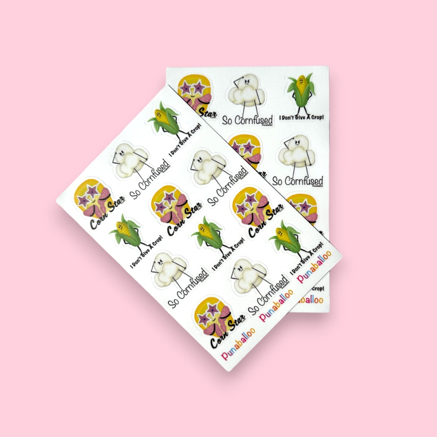 4"x6" Corn Pun Sticker Pack - Punaballoo