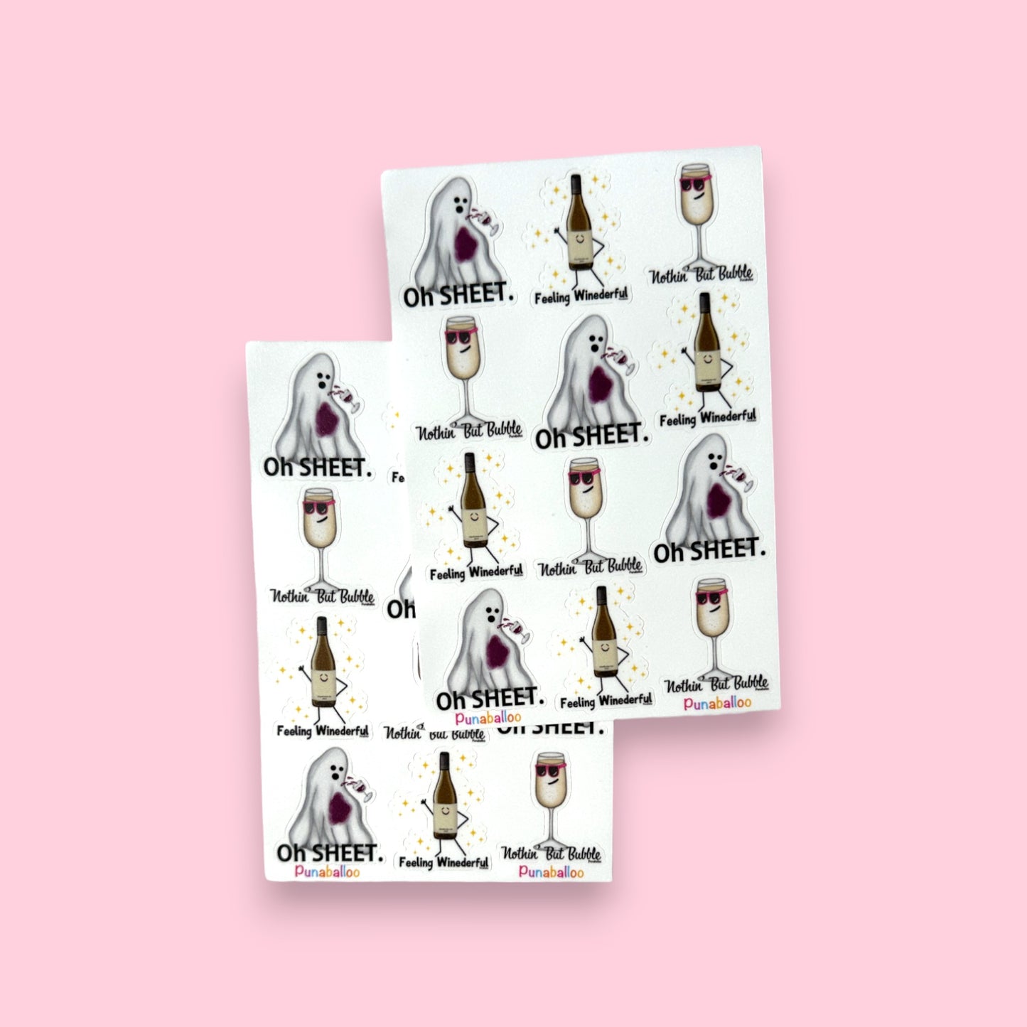 4"x6" Wine Pun Sticker Pack - Punaballoo