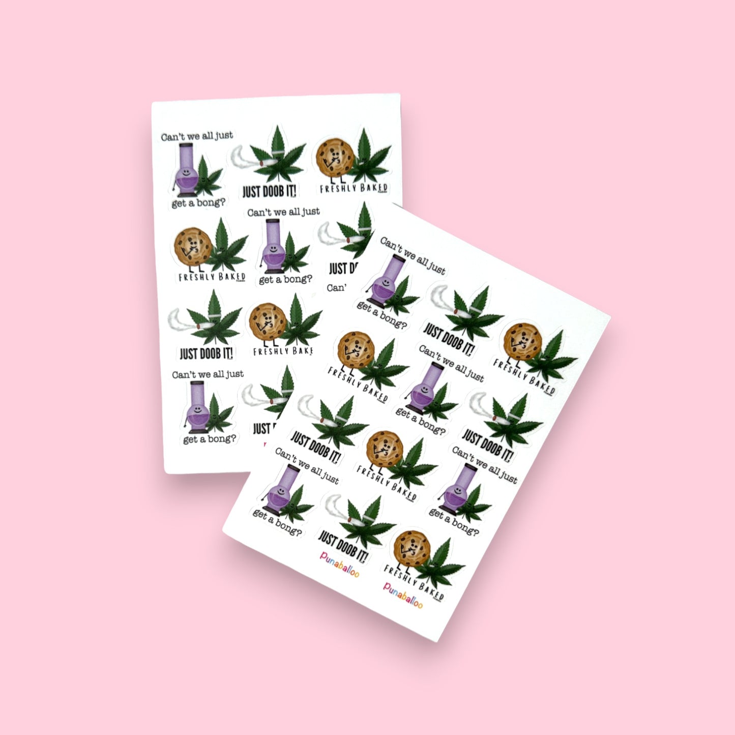 4"x6" Weed Pun Sticker Pack - Punaballoo