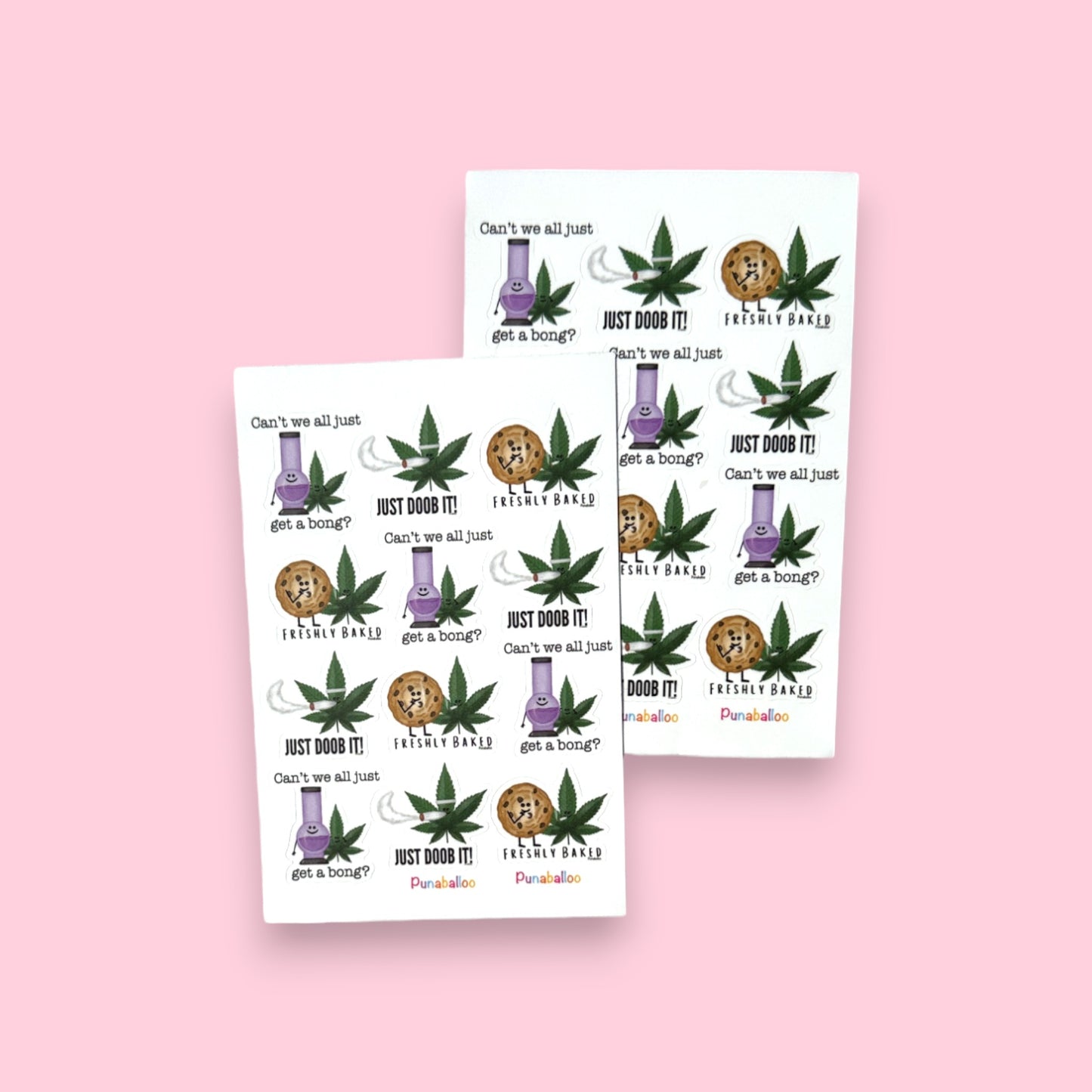4"x6" Weed Pun Sticker Pack - Punaballoo