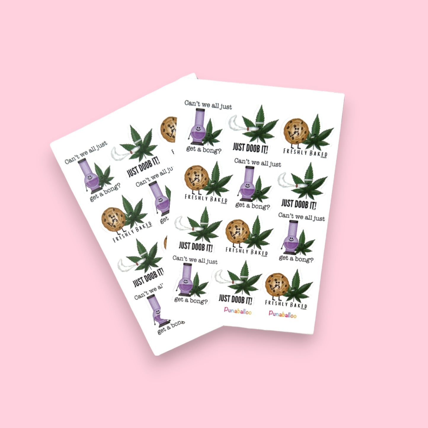 4"x6" Weed Pun Sticker Pack - Punaballoo