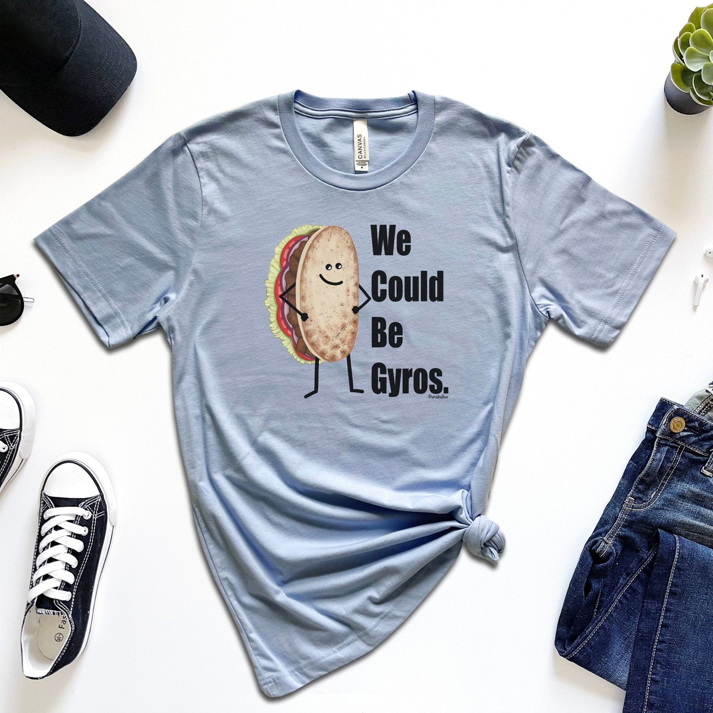We Could Be Gyros T-Shirt | Funny Food Pun Unisex Tee | Greek Food Graphic Shirt | Gyro Lover Gift | Hero Pun Shirt | Adult Casual T-Shirt