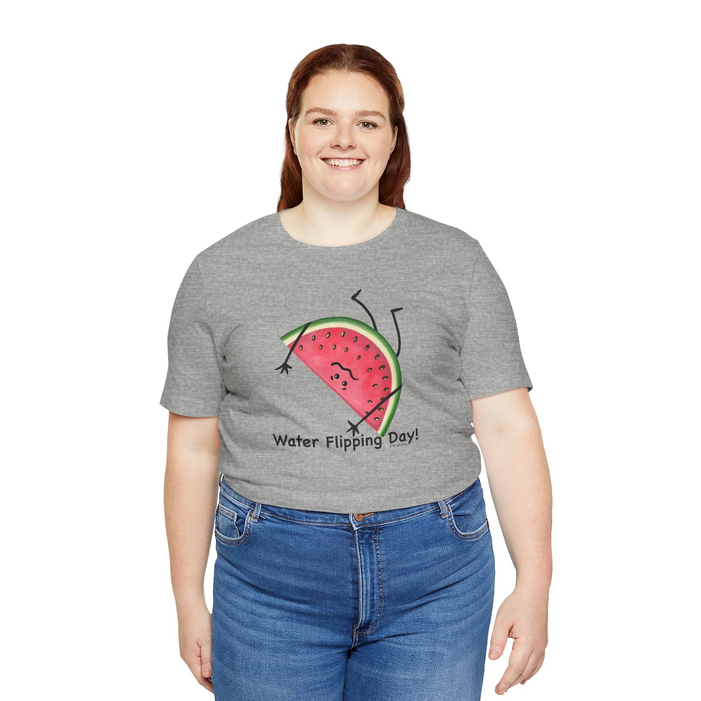Water Flipping Day Adult Unisex Watermelon Pun Short Sleeve T-Shirt - Punaballoo