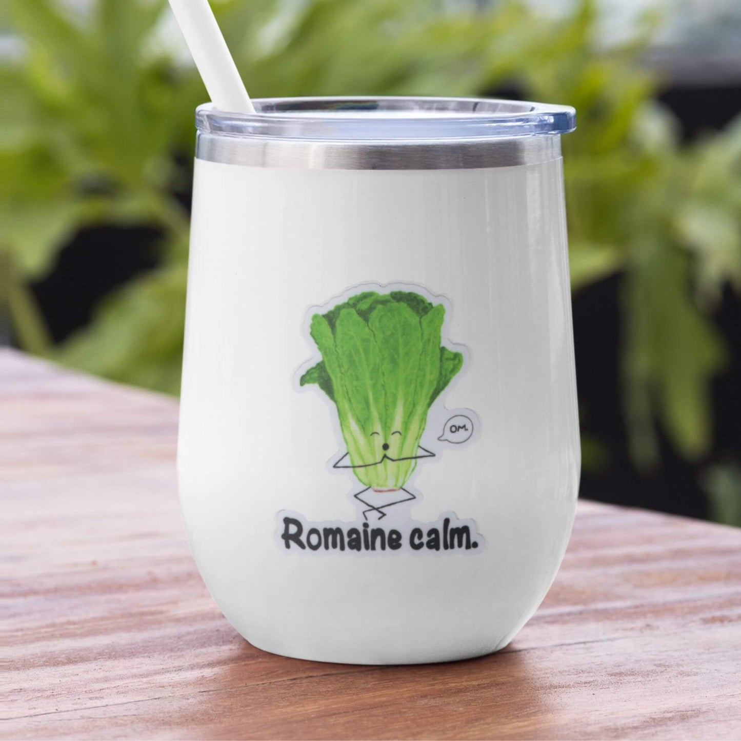 Romaine Calm – 3" Waterproof Lettuce Pun Sticker