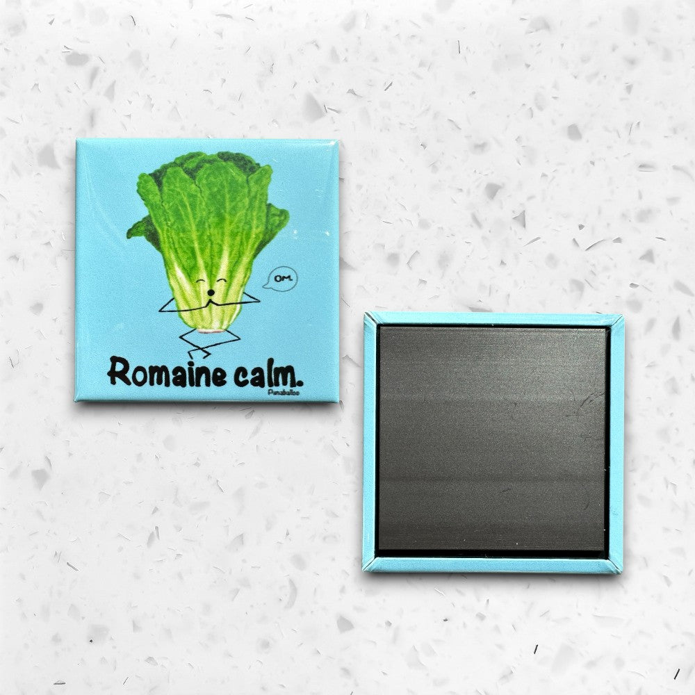 Romaine Calm Funny Food Pun Refrigerator Magnet