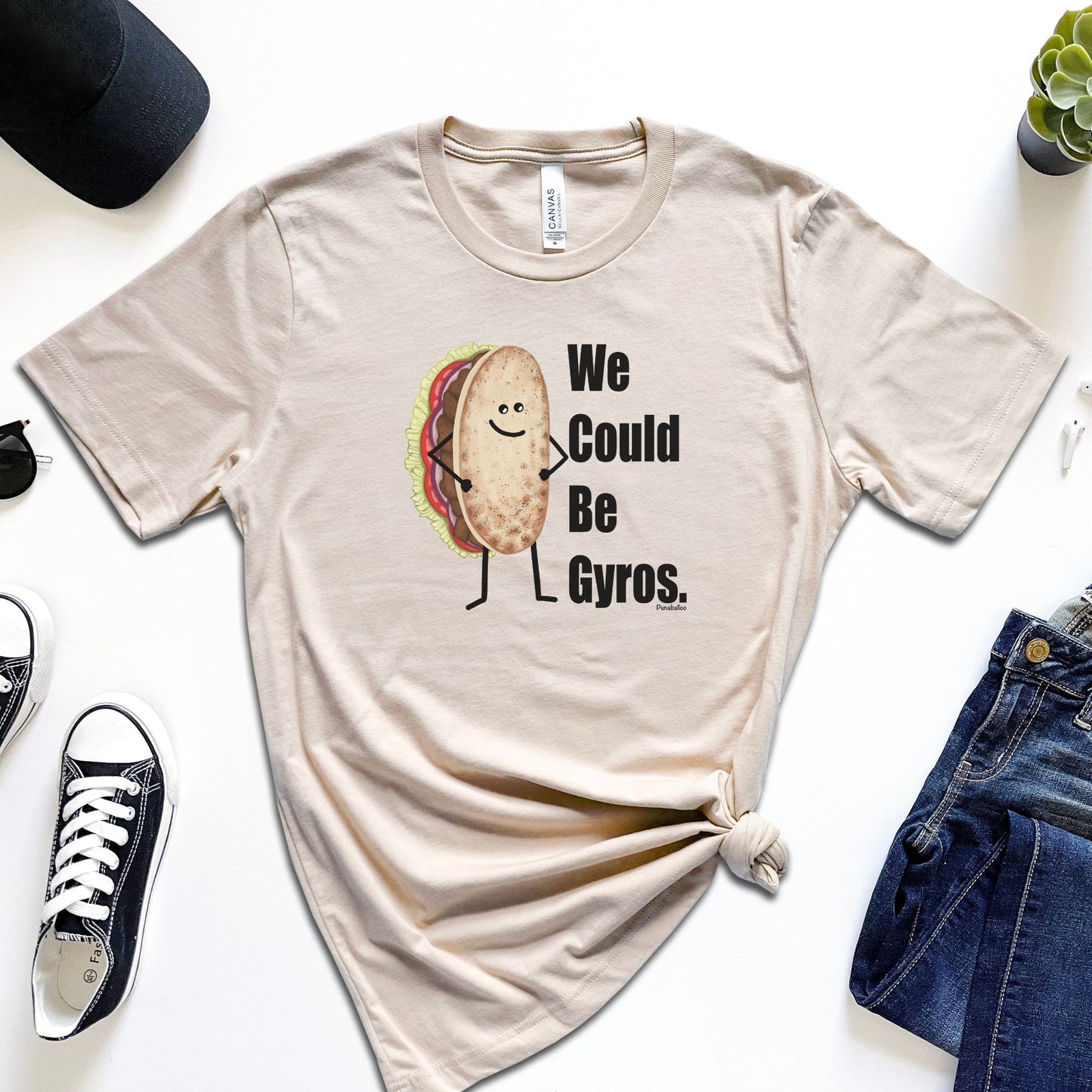 We Could Be Gyros T-Shirt | Funny Food Pun Unisex Tee | Greek Food Graphic Shirt | Gyro Lover Gift | Hero Pun Shirt | Adult Casual T-Shirt