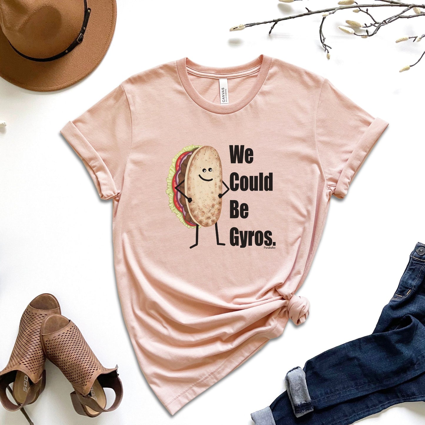 We Could Be Gyros T-Shirt | Funny Food Pun Unisex Tee | Greek Food Graphic Shirt | Gyro Lover Gift | Hero Pun Shirt | Adult Casual T-Shirt