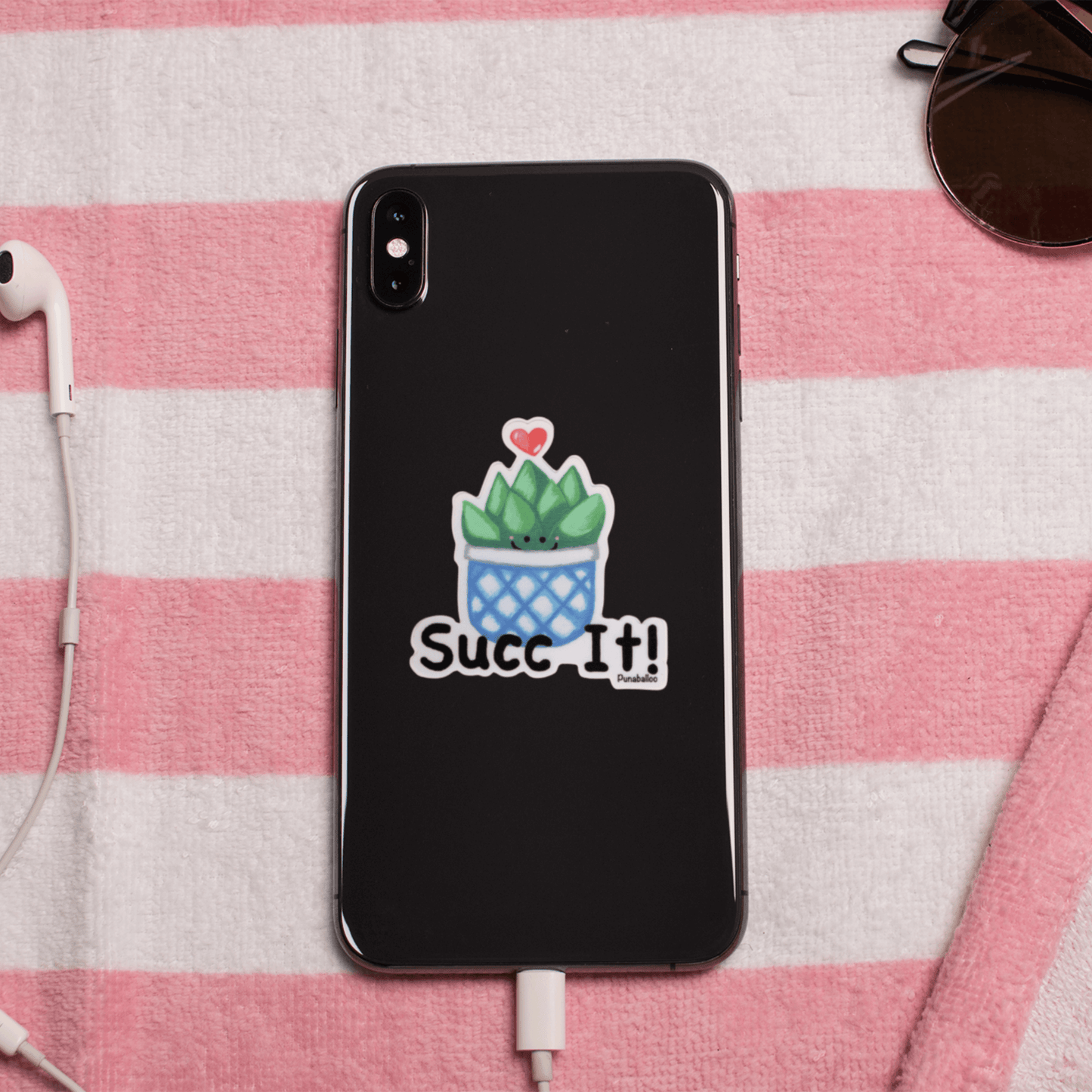 Succ It Sticker – Funny Succulent Pun Vinyl Decal (3) – Waterproof Plant Lover Gift
