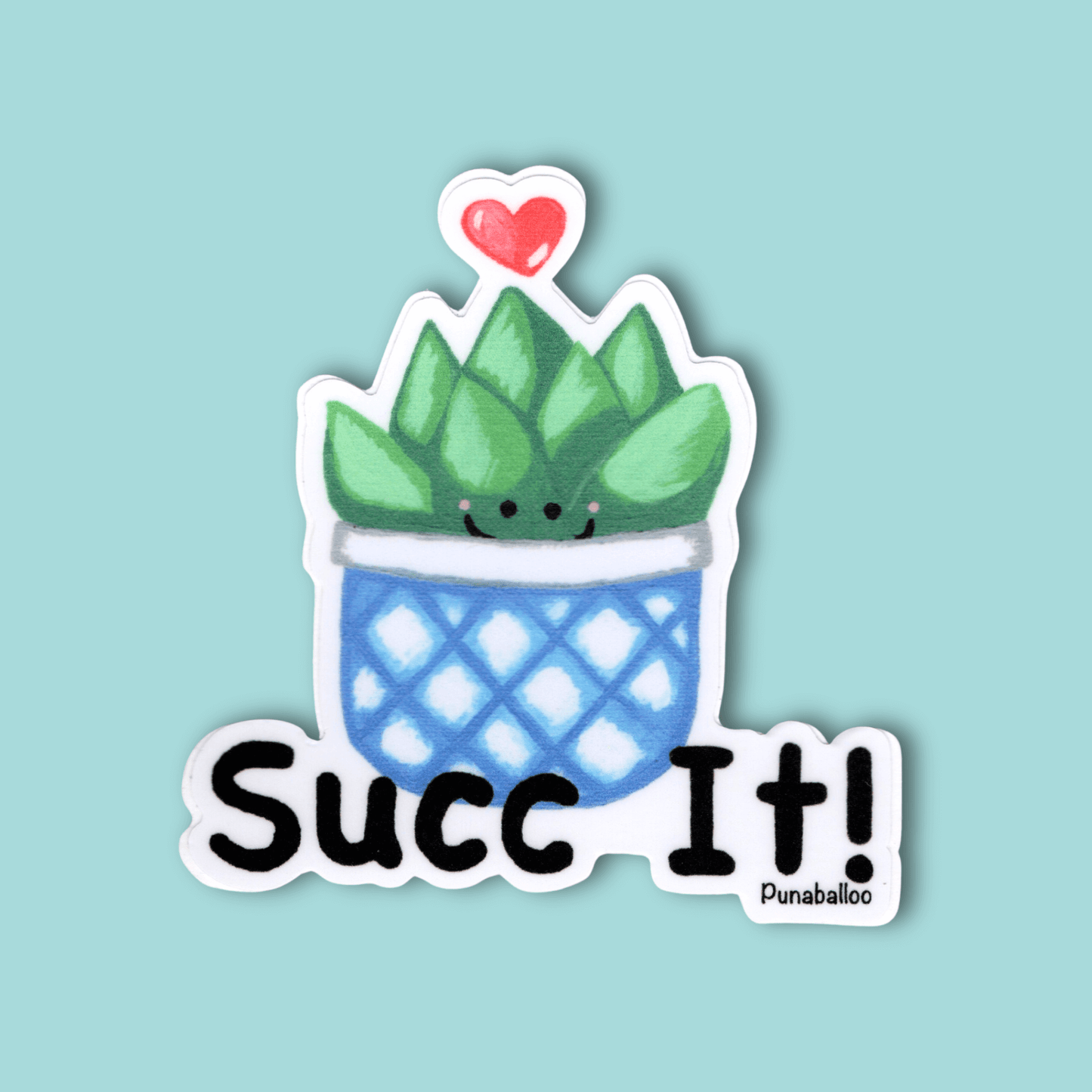 Succ It Sticker – Funny Succulent Pun Vinyl Decal (3) – Waterproof Plant Lover Gift