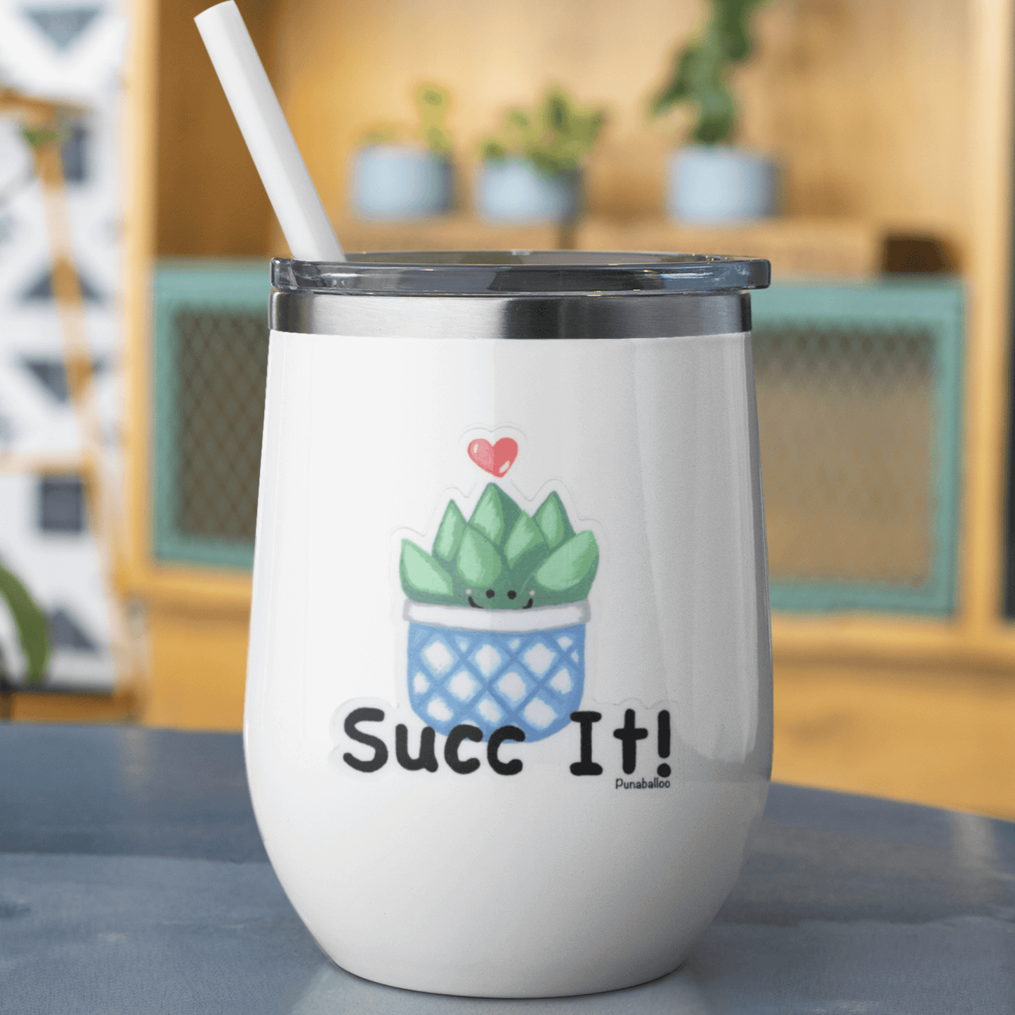 Succ It Sticker – Funny Succulent Pun Vinyl Decal (3) – Waterproof Plant Lover Gift