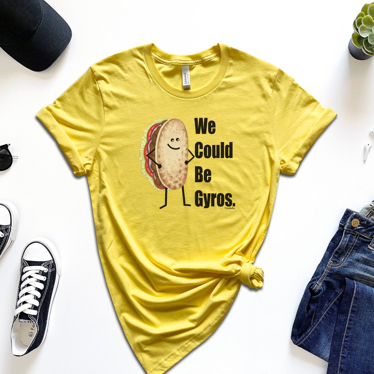We Could Be Gyros T-Shirt | Funny Food Pun Unisex Tee | Greek Food Graphic Shirt | Gyro Lover Gift | Hero Pun Shirt | Adult Casual T-Shirt