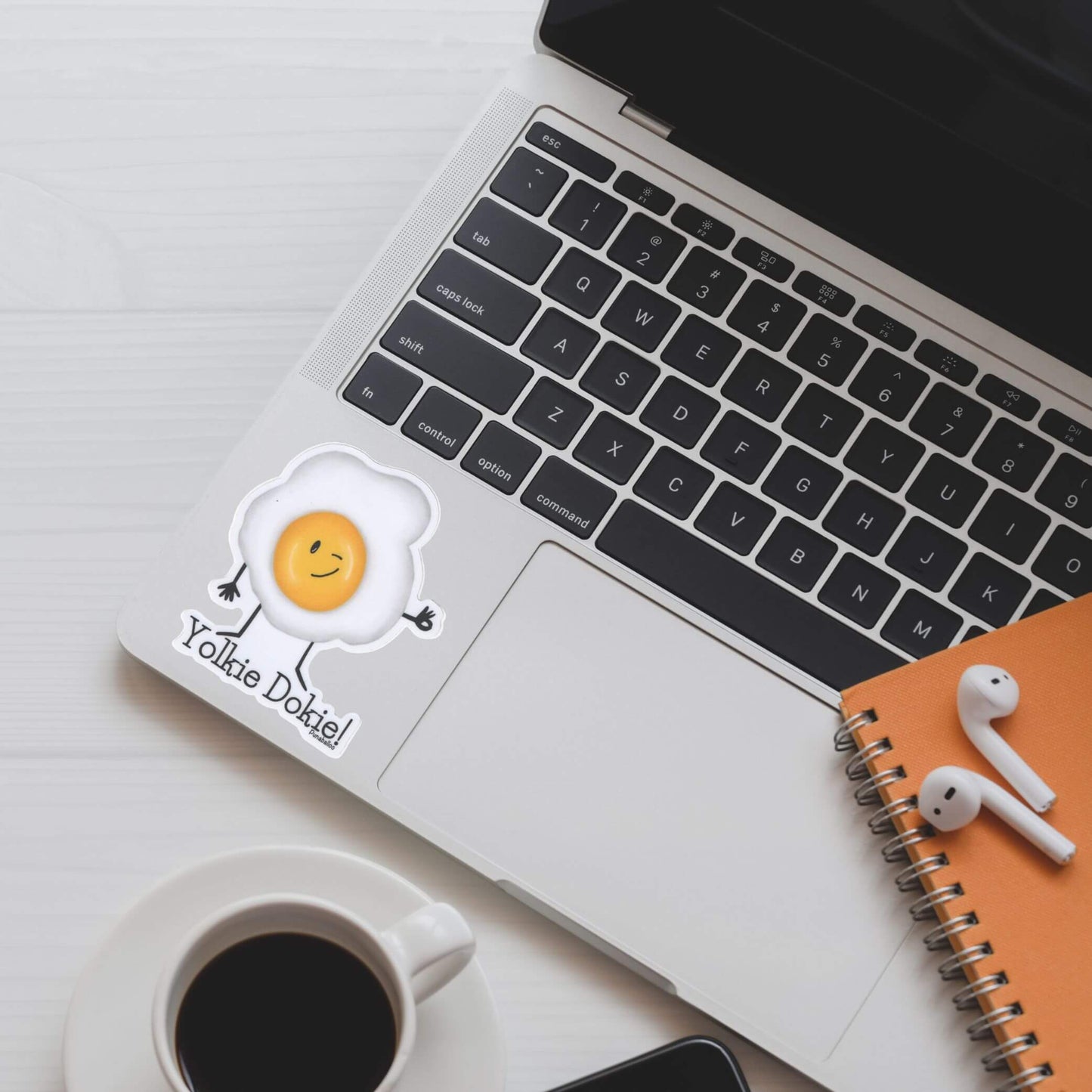 Yolkie Dokie – 3" Waterproof Egg Pun Sticker