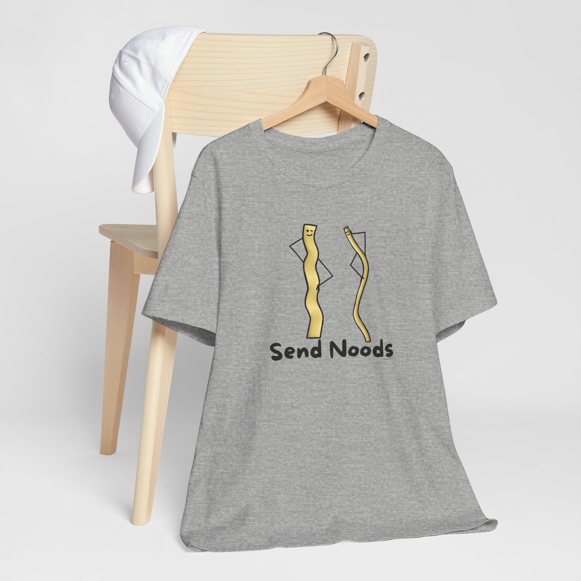 Send Noods Adult Unisex Pasta Pun T-Shirt - Punaballoo