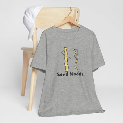 Send Noods Adult Unisex Pasta Pun T-Shirt - Punaballoo