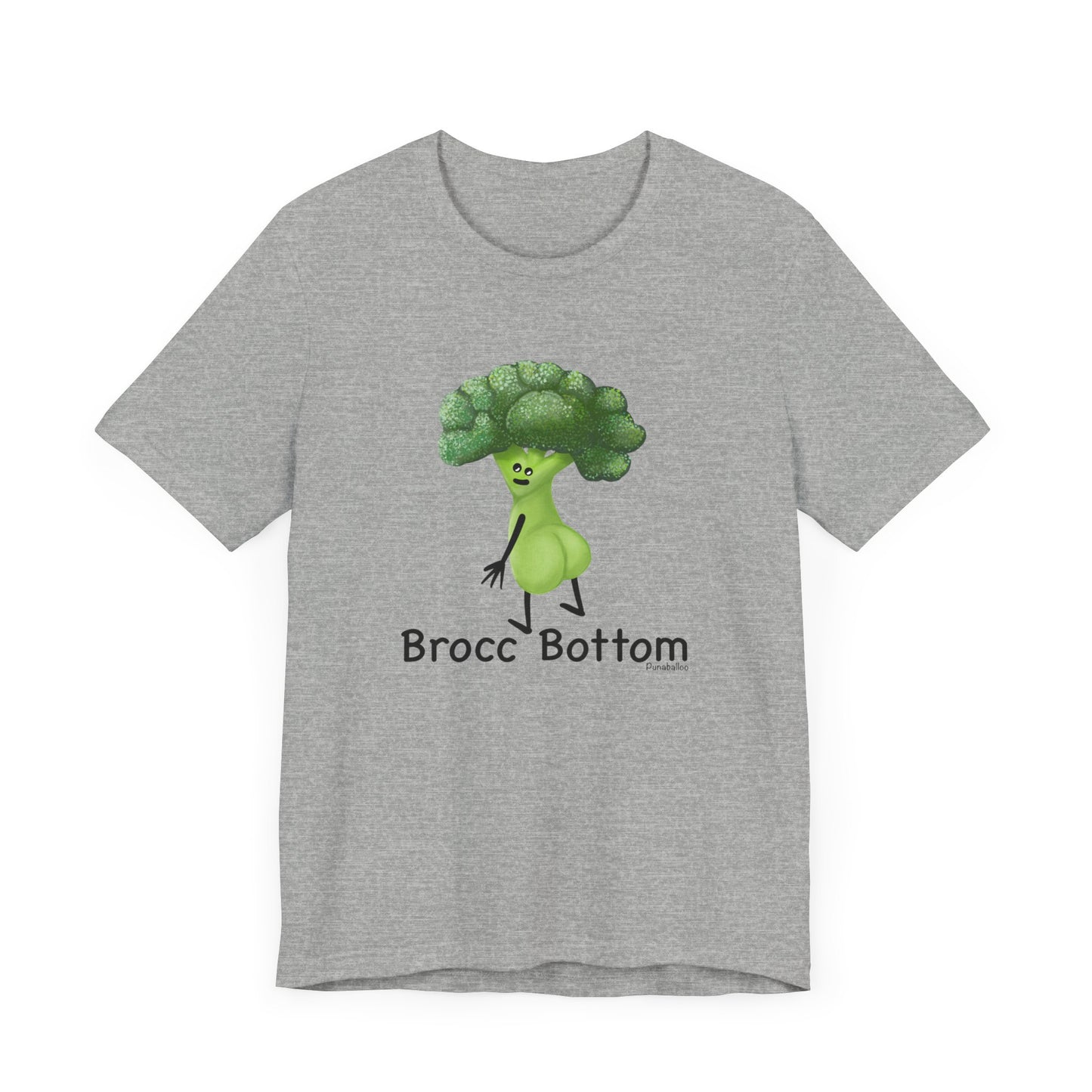 Brocc Bottom Adult Unisex Broccoli Pun T-Shirt - Punaballoo