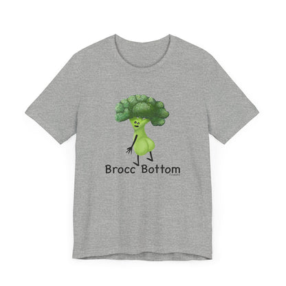 Brocc Bottom Adult Unisex Broccoli Pun T-Shirt - Punaballoo