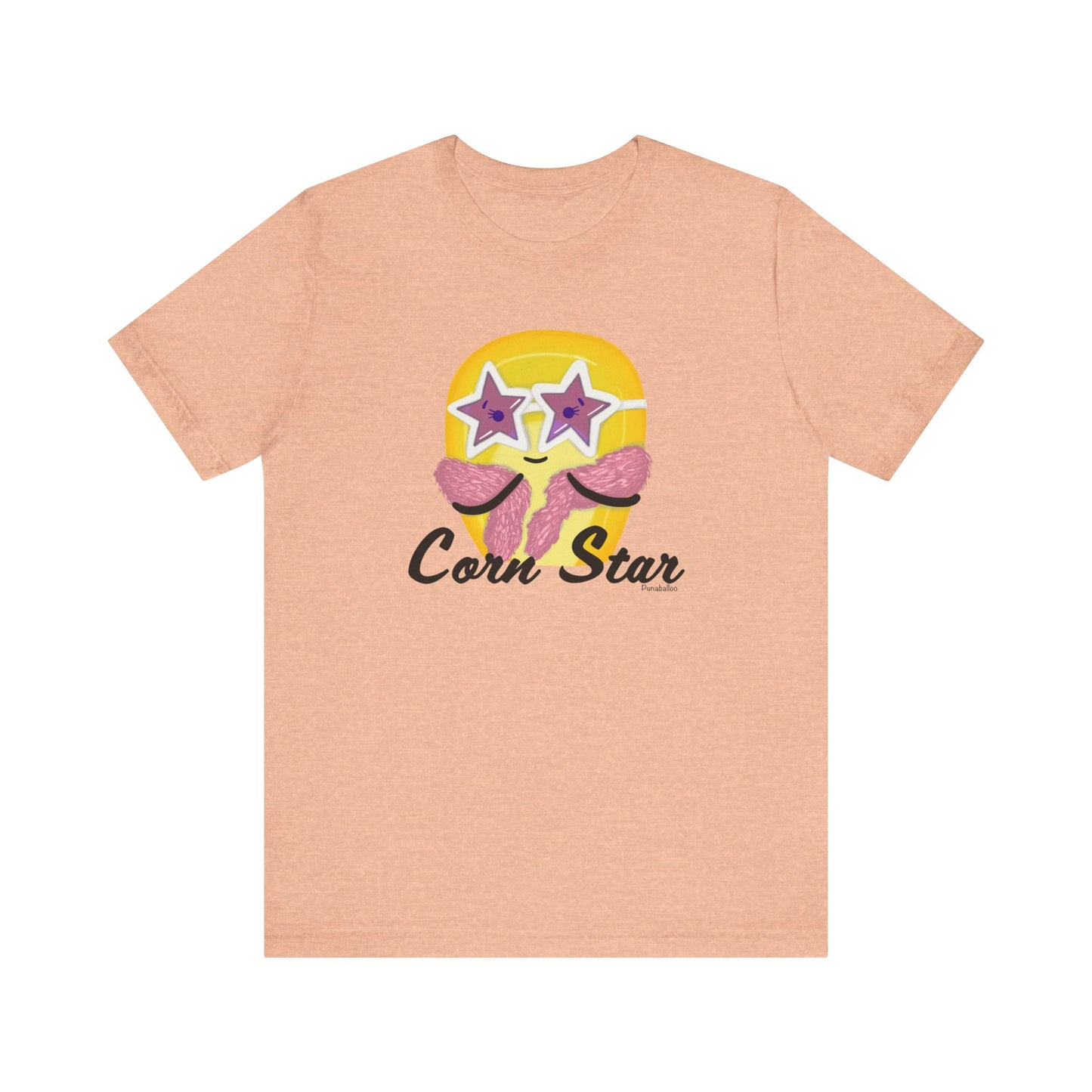 Corn Star Adult Unisex Corn Pun T-Shirt - Punaballoo