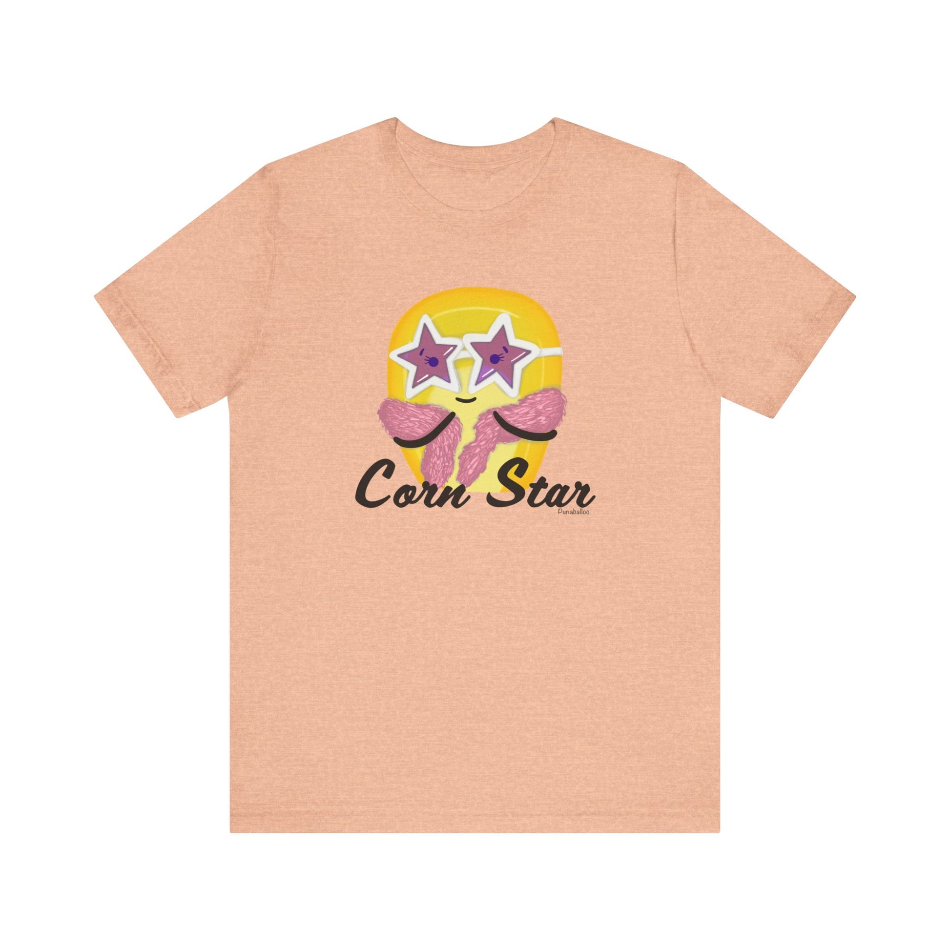 Corn Star Adult Unisex Corn Pun T-Shirt - Punaballoo