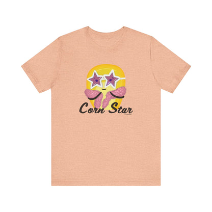 Corn Star Adult Unisex Corn Pun T-Shirt - Punaballoo