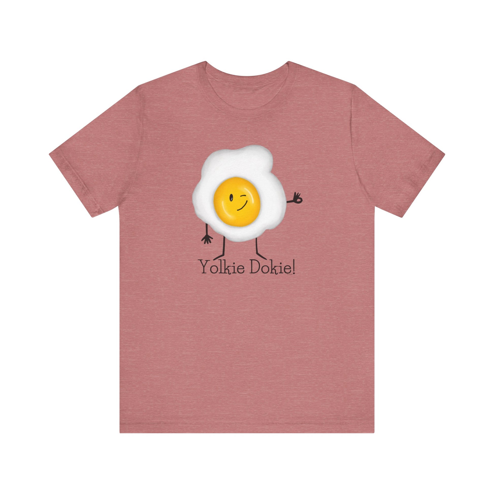 Yolkie Dokie Adult Unisex Egg Pun T-Shirt - Punaballoo