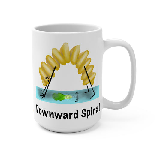 Downward Spiral 15oz Pasta Pun Mug - Punaballoo