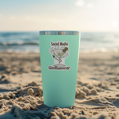 Social Media Ginfluencer Sticker – 3″ Vinyl, Waterproof & Punny Influencer Design