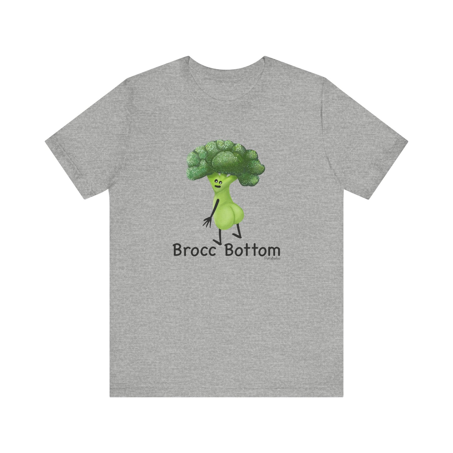 Brocc Bottom Adult Unisex Broccoli Pun T-Shirt - Punaballoo