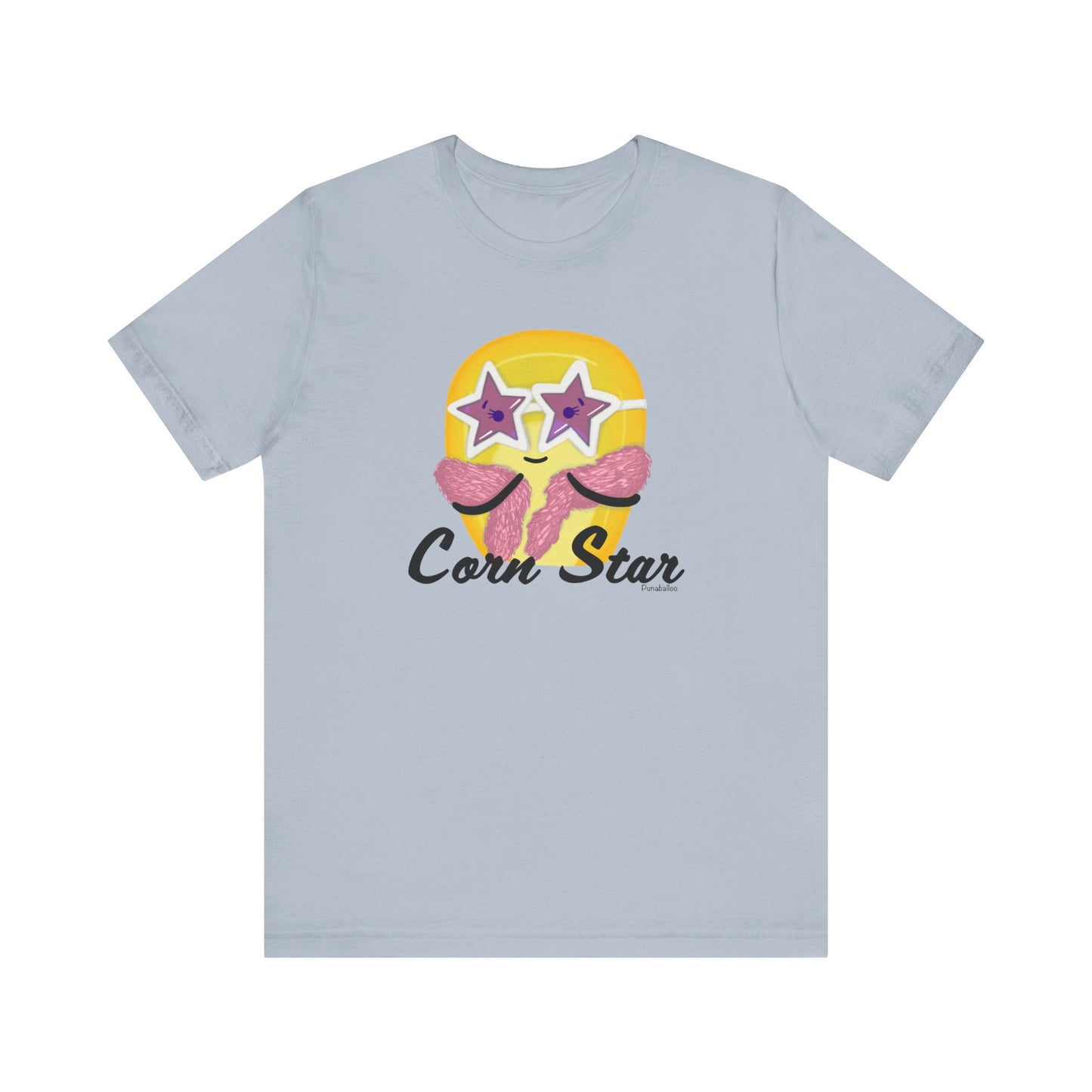 Corn Star Adult Unisex Corn Pun T-Shirt - Punaballoo