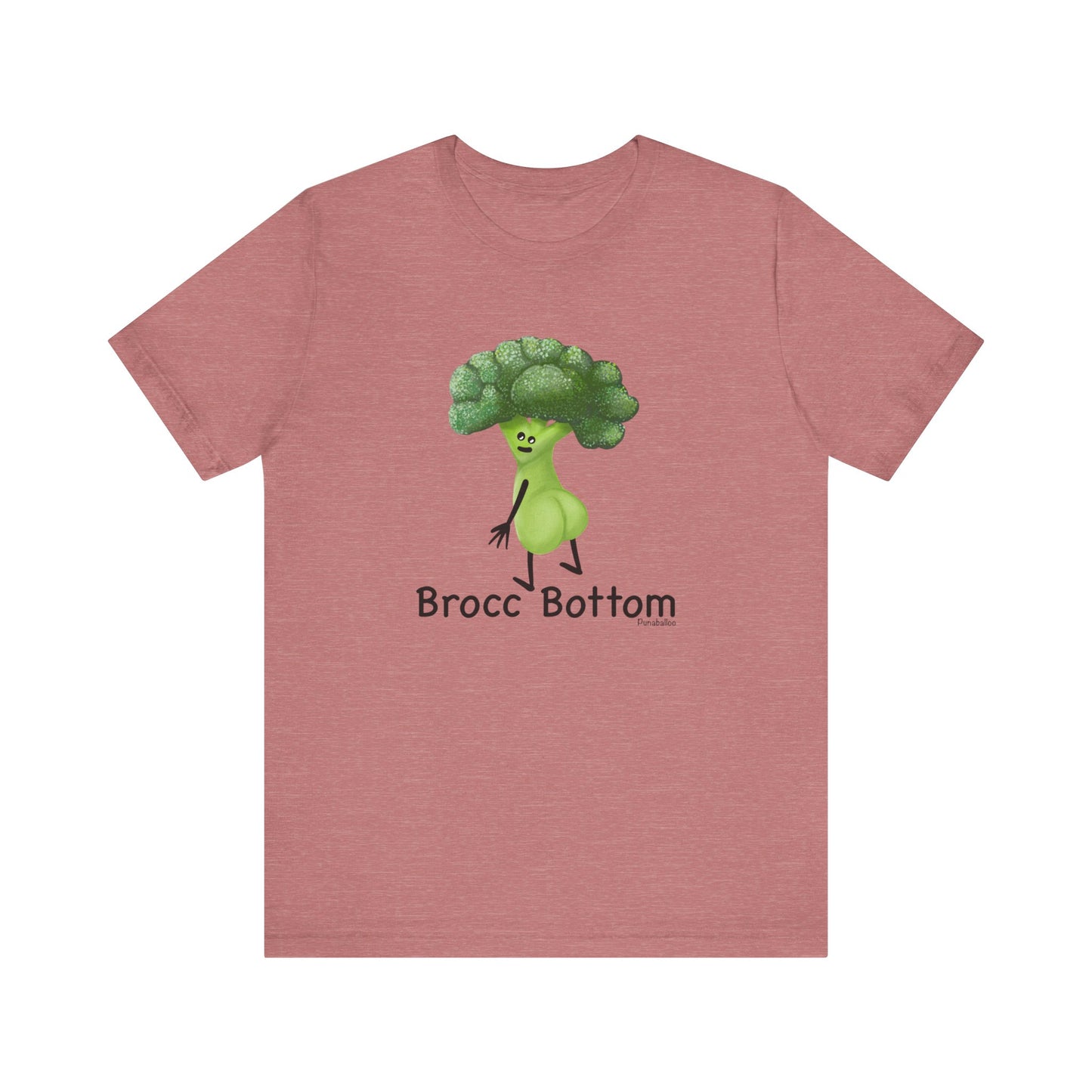 Brocc Bottom Adult Unisex Broccoli Pun T-Shirt - Punaballoo