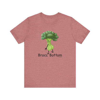 Brocc Bottom Adult Unisex Broccoli Pun T-Shirt - Punaballoo