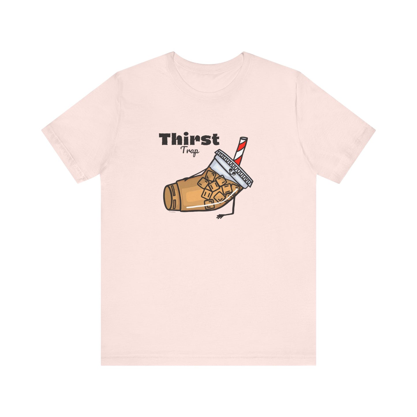 Thirst Trap Adult Unisex Iced Coffee Pun Shirt - Punaballoo