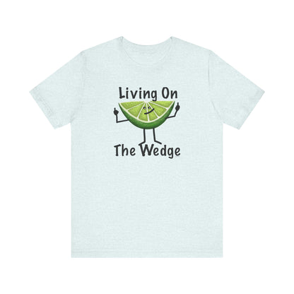 Living On The Wedge Adult Unisex Lime Pun T-Shirt - Punaballoo