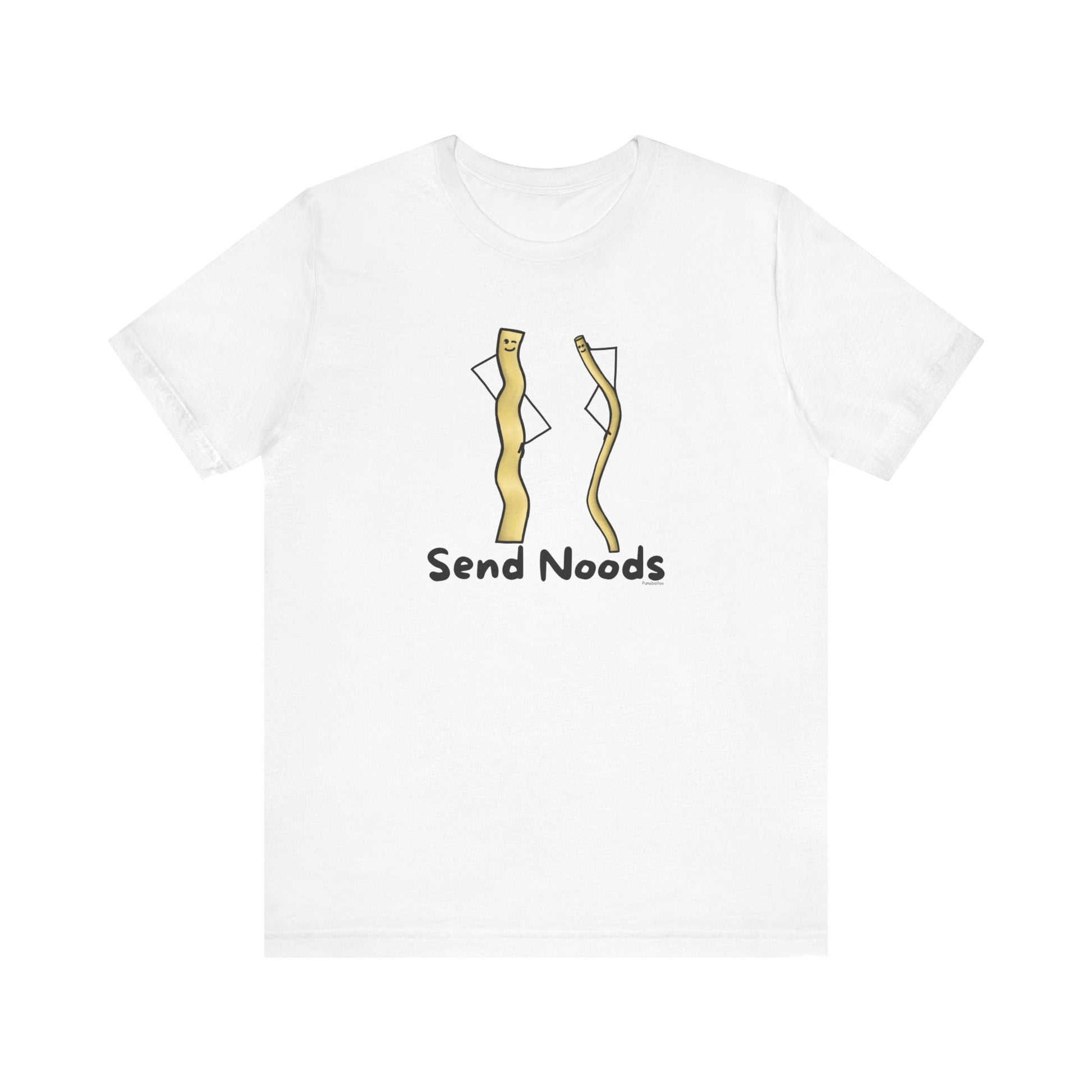 Send Noods Adult Unisex Pasta Pun T-Shirt - Punaballoo