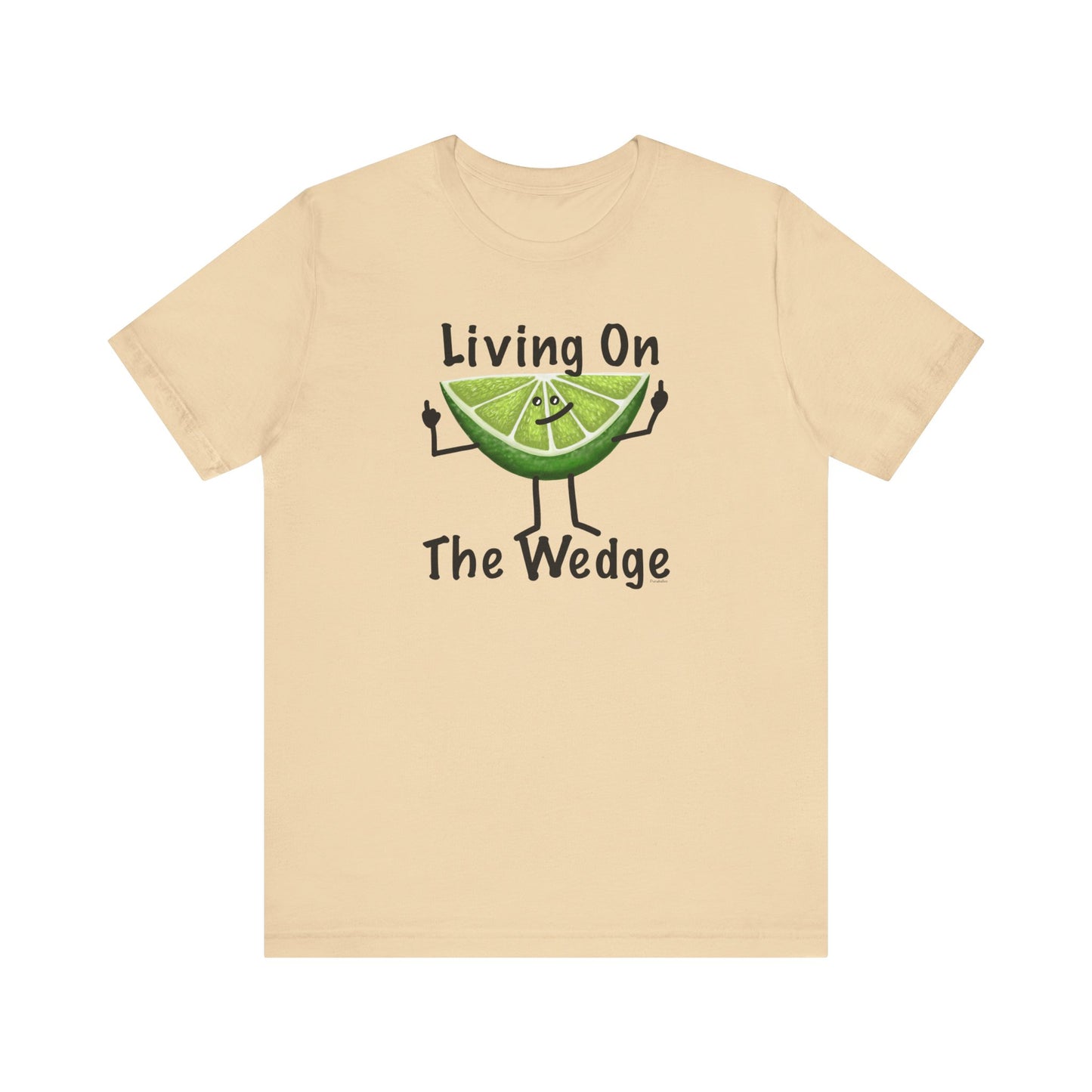 Living On The Wedge Adult Unisex Lime Pun T-Shirt - Punaballoo