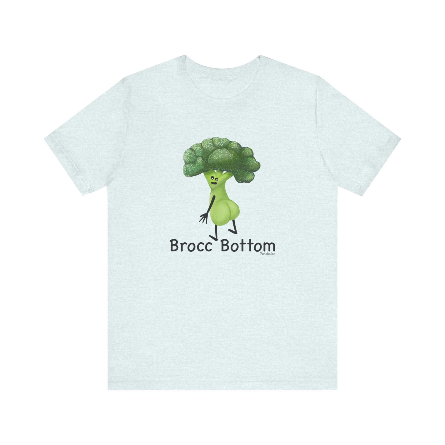 Brocc Bottom Adult Unisex Broccoli Pun T-Shirt - Punaballoo