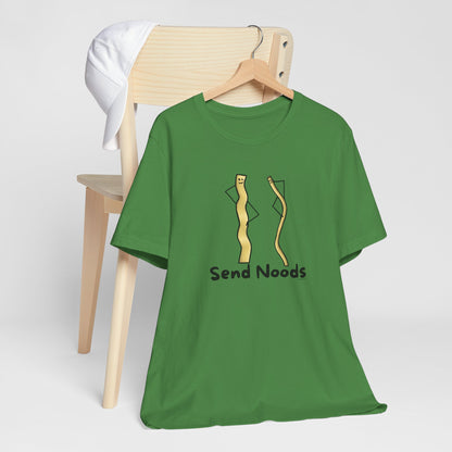 Send Noods Adult Unisex Pasta Pun T-Shirt - Punaballoo