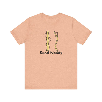 Send Noods Adult Unisex Pasta Pun T-Shirt - Punaballoo