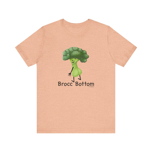 Brocc Bottom Adult Unisex Broccoli Pun T-Shirt - Punaballoo