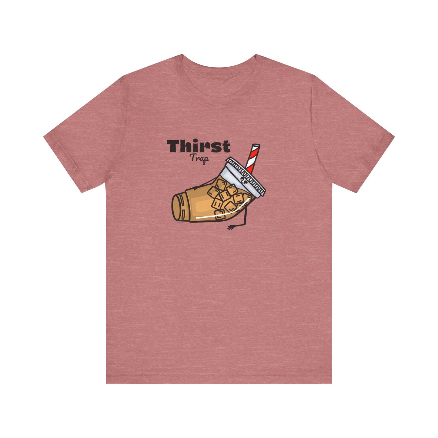 Thirst Trap Adult Unisex Iced Coffee Pun Shirt - Punaballoo