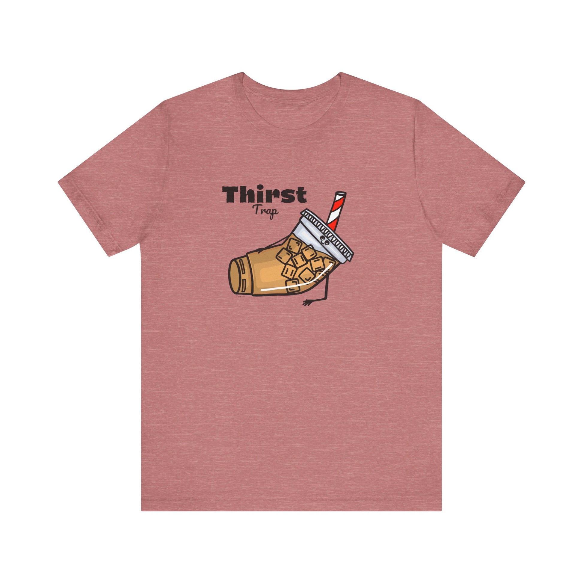 Thirst Trap Adult Unisex Iced Coffee Pun Shirt - Punaballoo