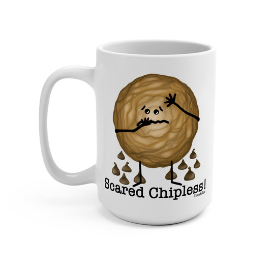 Scared Chipless 15oz Cookie Pun Mug - Punaballoo