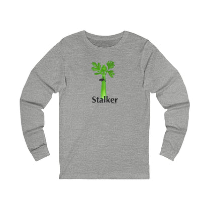 Front of athletic heather Stalker celery long sleeve shirt