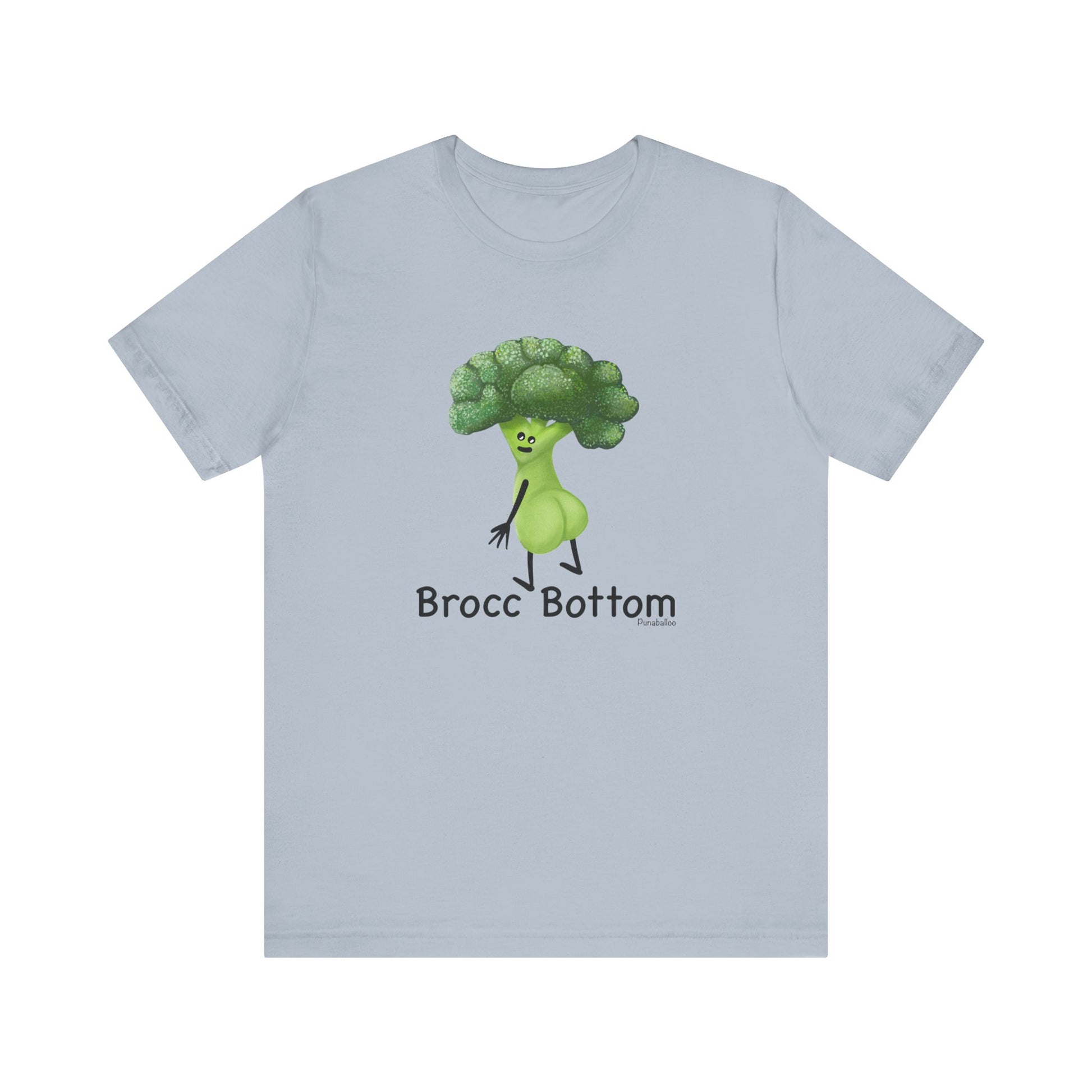 Brocc Bottom Adult Unisex Broccoli Pun T-Shirt - Punaballoo