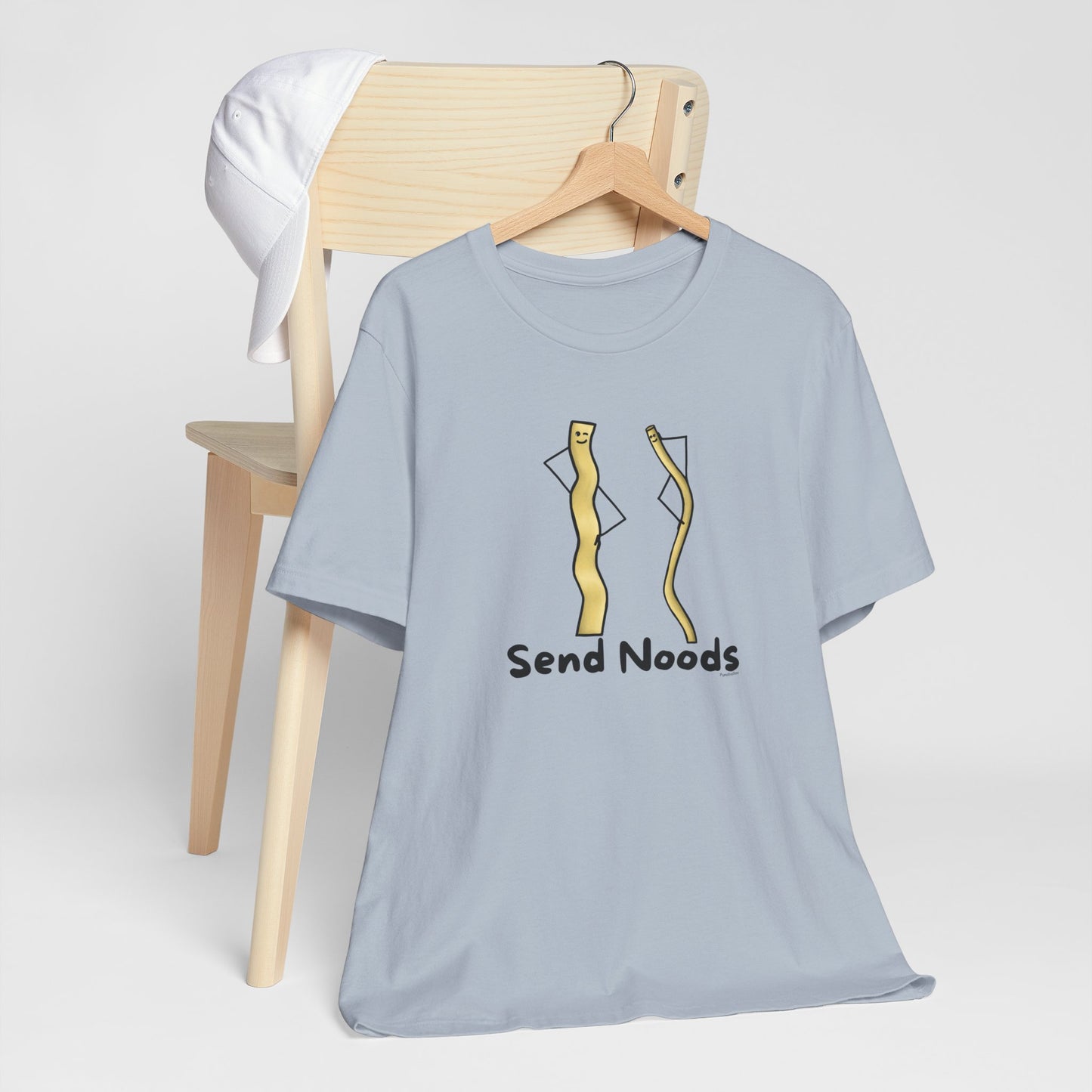 Send Noods Adult Unisex Pasta Pun T-Shirt - Punaballoo